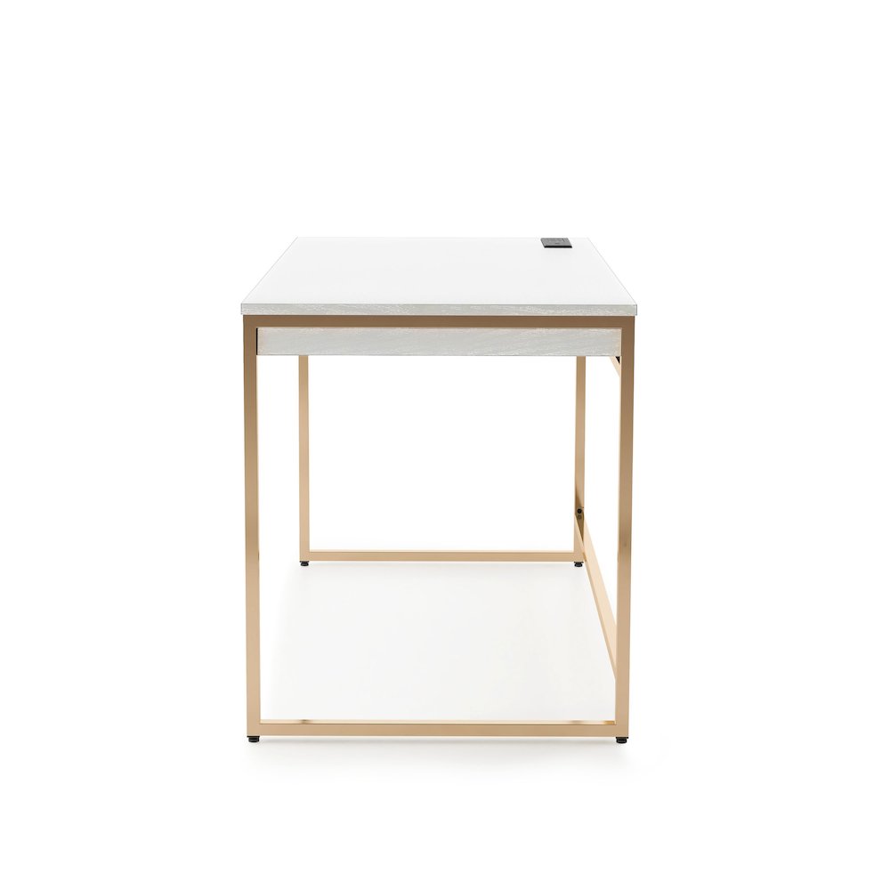 Abair Metal Writing Desk with USB Port