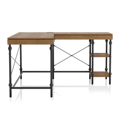 Diego L-shaped Wooden Desk