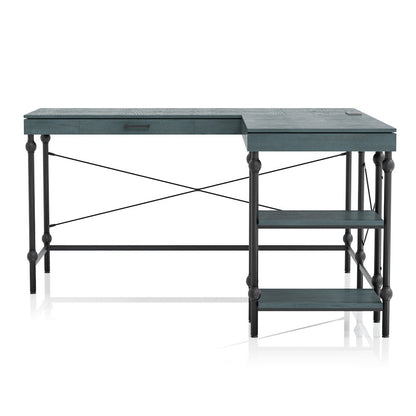 Diego L-shaped Wooden Desk