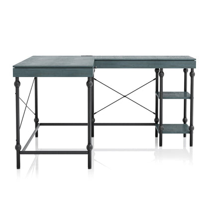 Diego L-shaped Wooden Desk