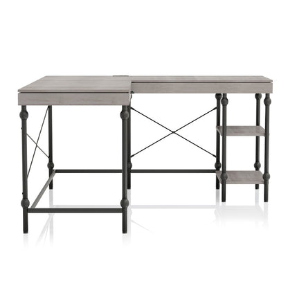 Diego L-shaped Wooden Desk