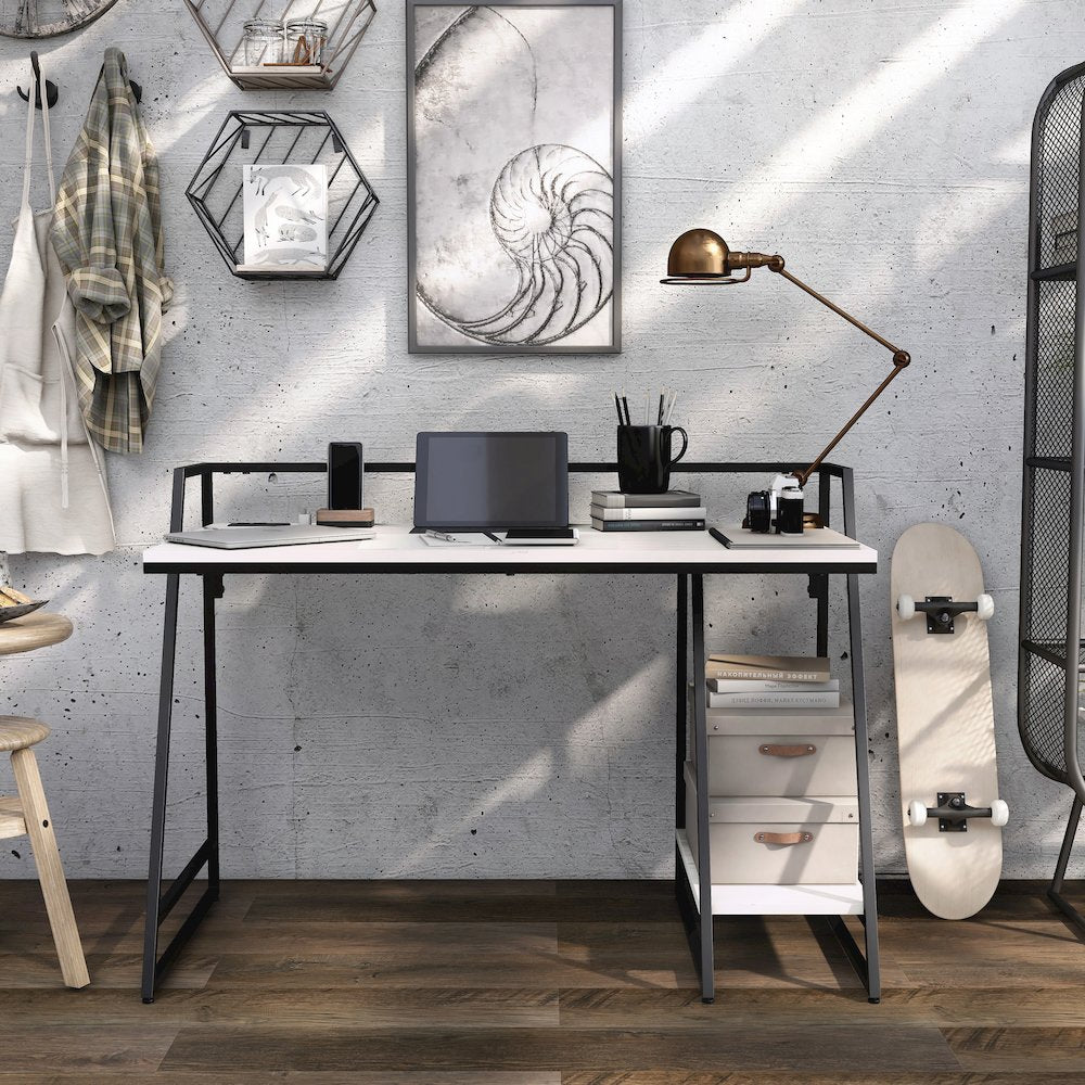 Sanue Metal Writing Desk with USB