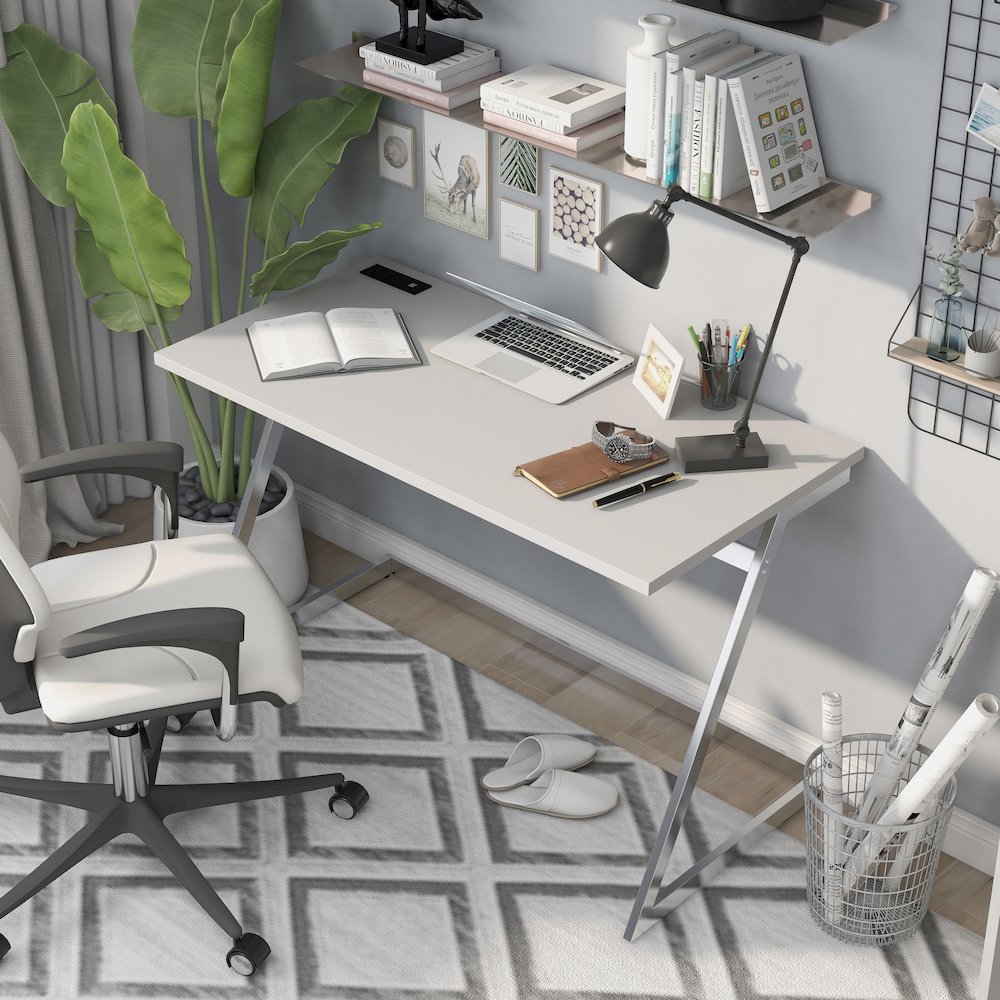 Cornica Metal Writing Desk with USB