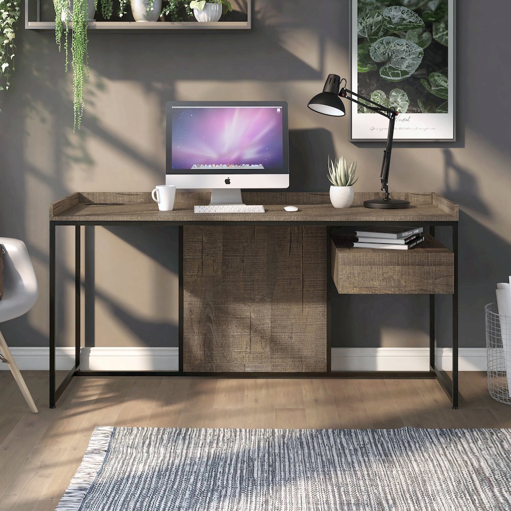 Trela Wood Writing Desk with USB Plug