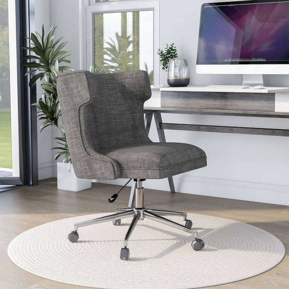 Nillicent Fabric Wing Back Office Chair