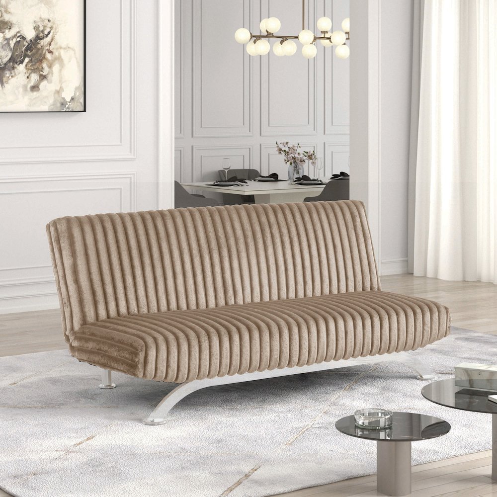 Sturon Upholstered Fabric Futon Sofa Bed