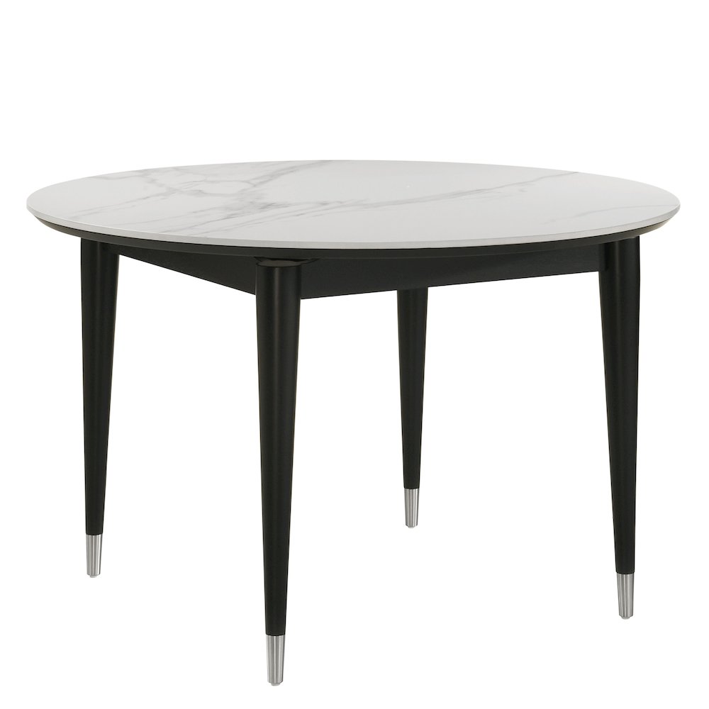 Miranda Sintered Stone Top and Wood Round Dining Table
