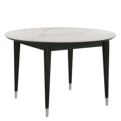 Miranda Sintered Stone Top and Wood Round Dining Table