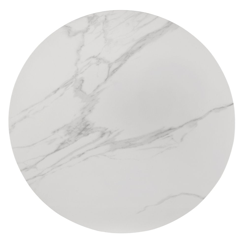 Miranda Sintered Stone Top and Wood Round Dining Table