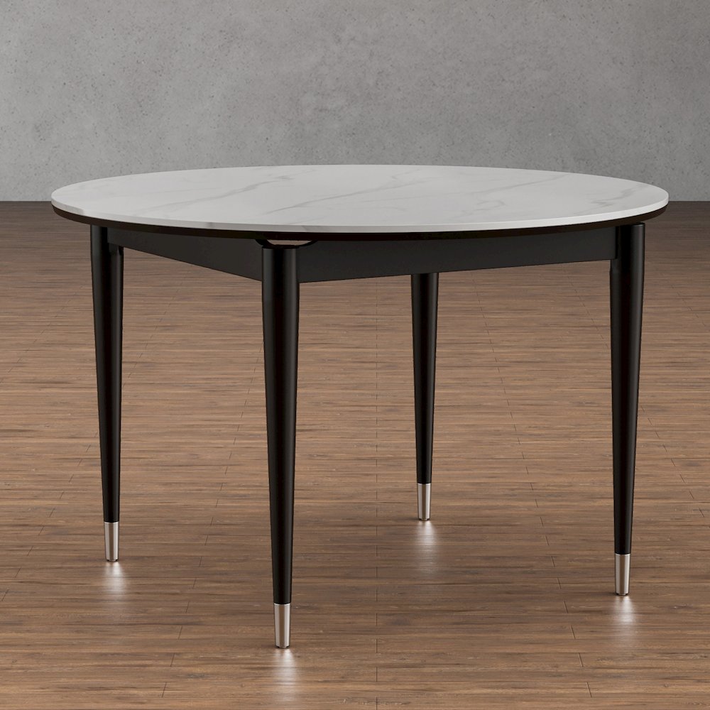 Miranda Sintered Stone Top and Wood Round Dining Table