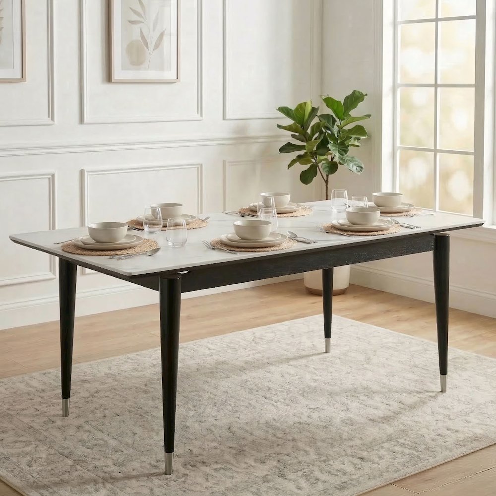 Miranda Sintered Stone Top and Wood Dining Table