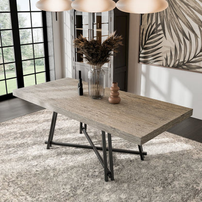 Oldbury Black Solid Wood Dining Table