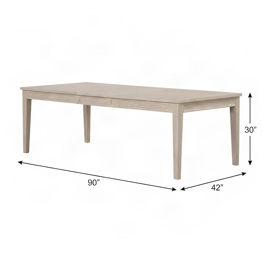 Starlight Canyon Home Extendable Dining Table with Center Leaf, Brown