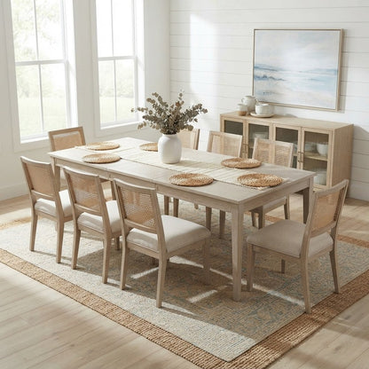 Starlight Canyon Home Extendable Dining Table with Center Leaf, Brown