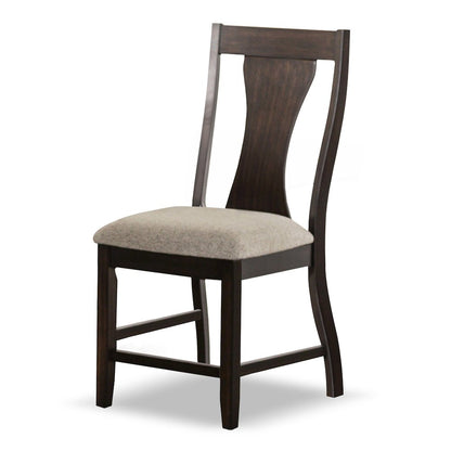 Kix Espresso Fabric Upholstered Dining Chairs (Set of 2)