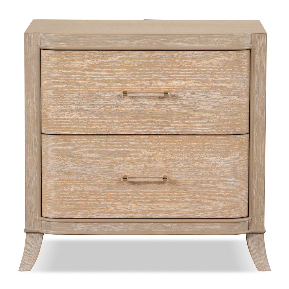 Ellington Modern Natural Oak Nightstand with USB Ports