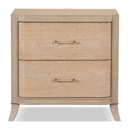 Ellington Modern Natural Oak Nightstand with USB Ports