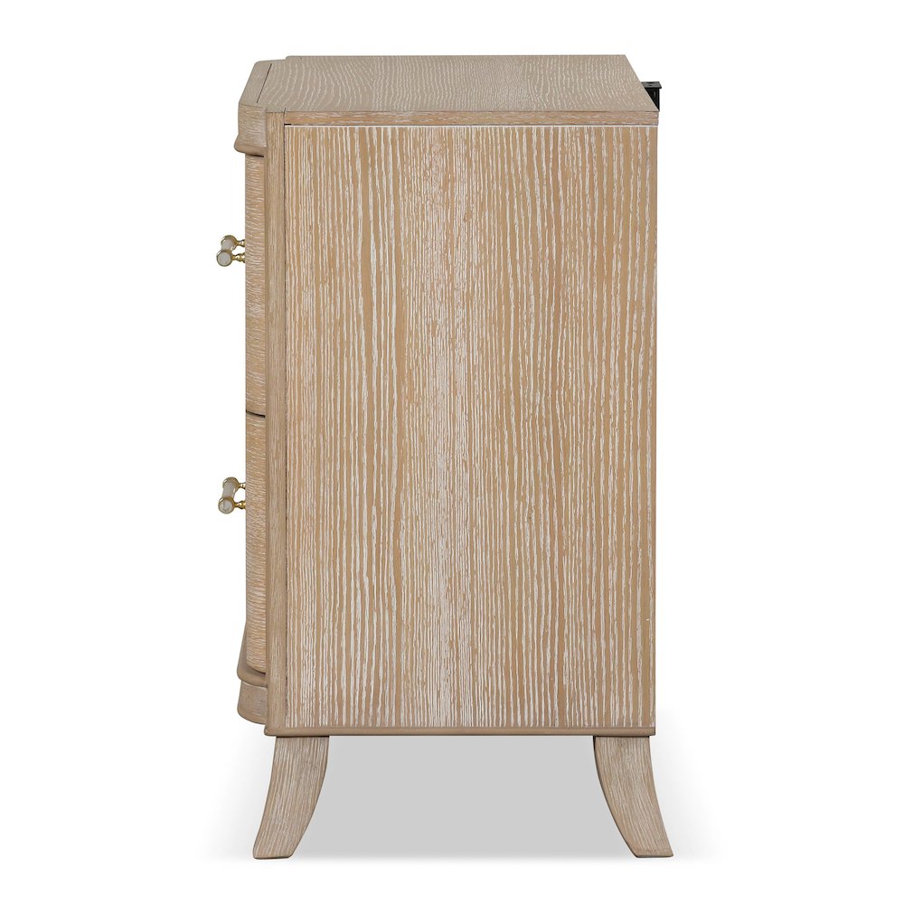 Ellington Modern Natural Oak Nightstand with USB Ports