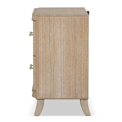 Ellington Modern Natural Oak Nightstand with USB Ports
