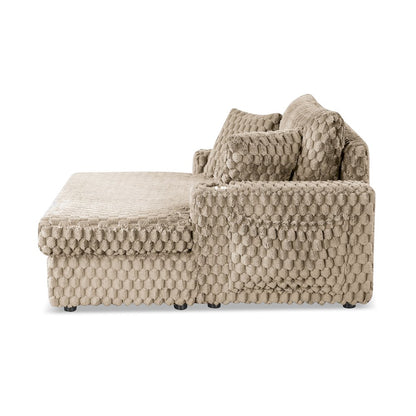 Dresdan Fabric 2-Arm Oversized Chaise