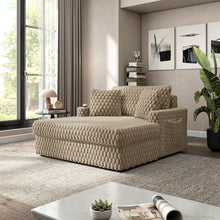 Dresdan Fabric 2-Arm Oversized Chaise