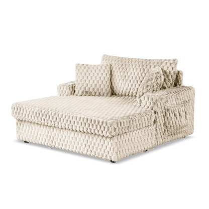 Dresdan Fabric 2-Arm Oversized Chaise