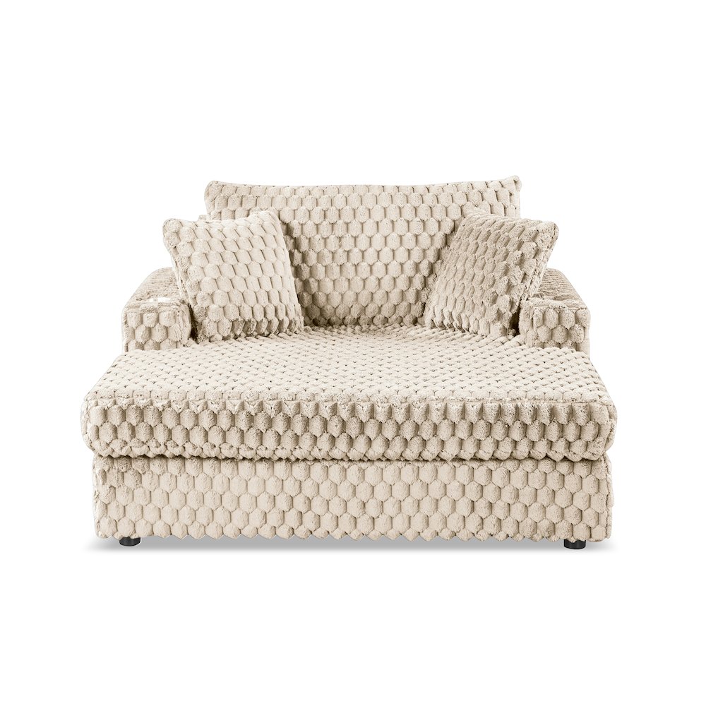 Dresdan Fabric 2-Arm Oversized Chaise