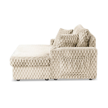 Dresdan Fabric 2-Arm Oversized Chaise