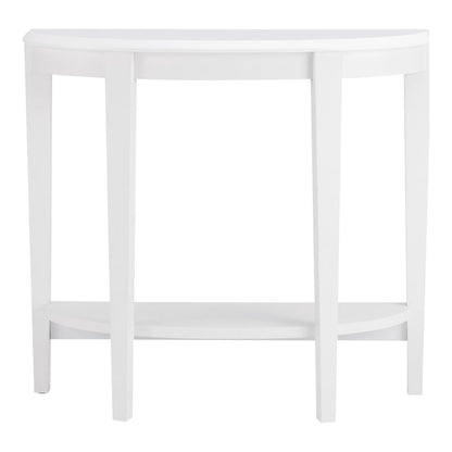 Eski Wood Console Table with Bottom Shelf in White