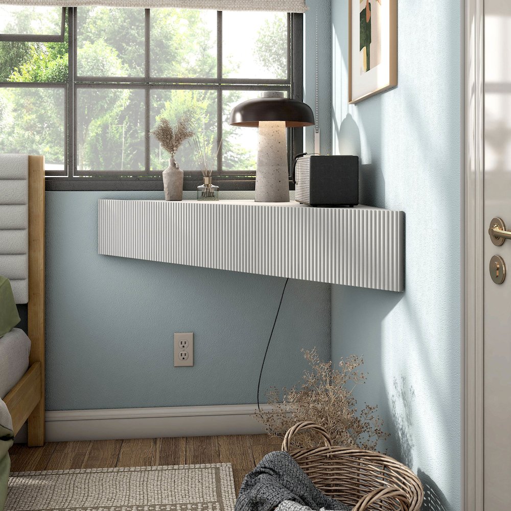 Modern Floating TV Console Table with Storage Space