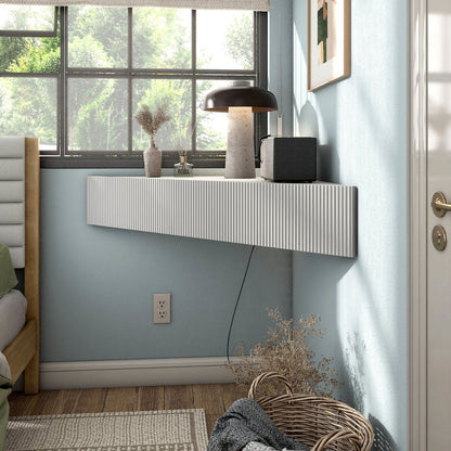 Modern Floating TV Console Table with Storage Space
