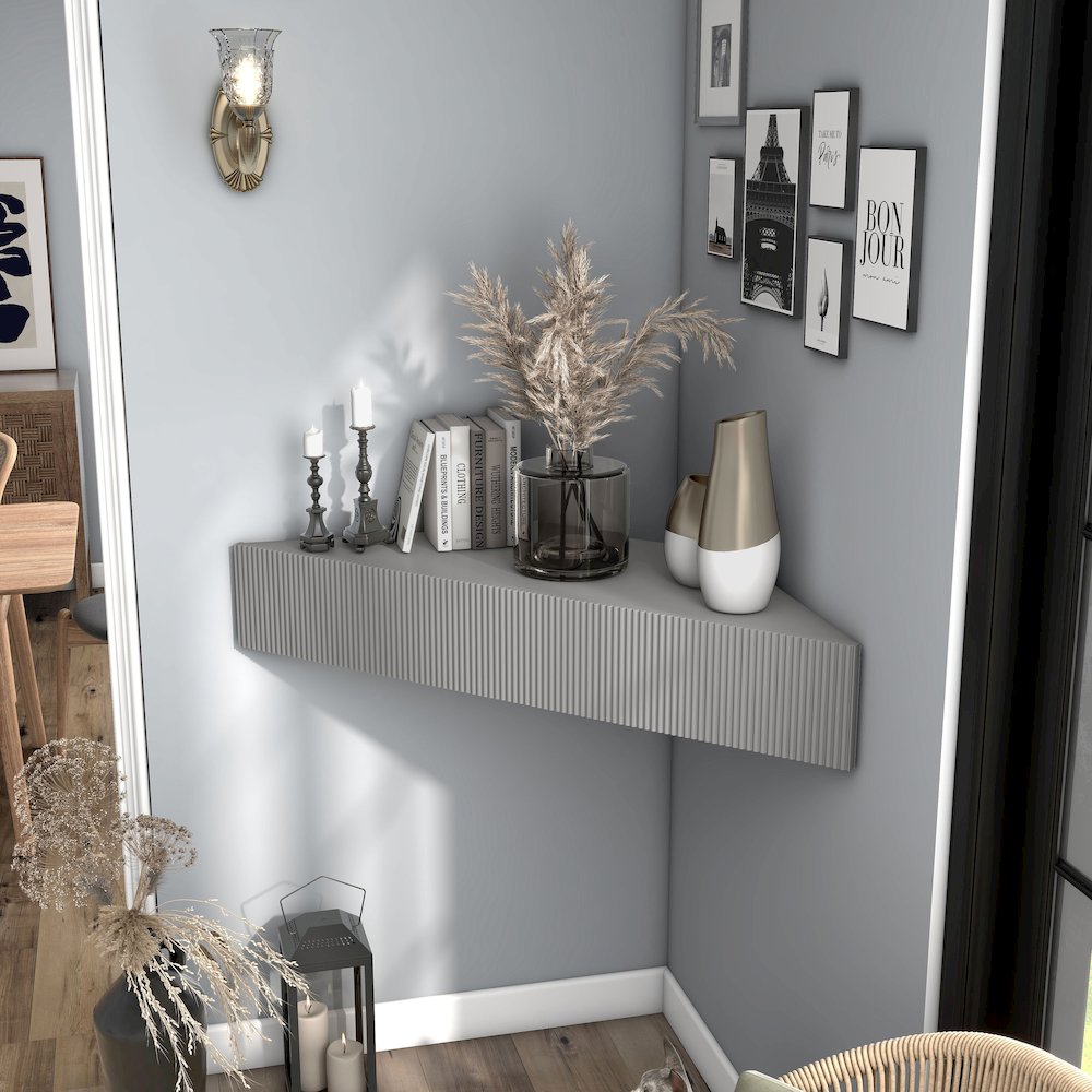 Modern Floating TV Console Table with Storage Space
