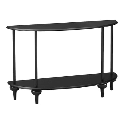 Soela Half Moon Composite Console Table with Shelf