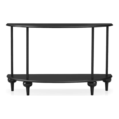 Soela Half Moon Composite Console Table with Shelf