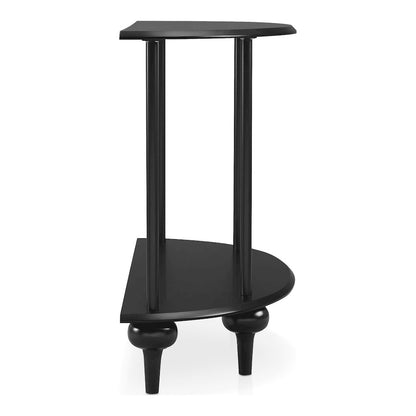 Soela Half Moon Composite Console Table with Shelf