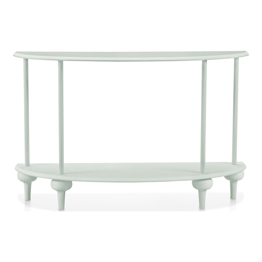 Soela Half Moon Composite Console Table with Shelf
