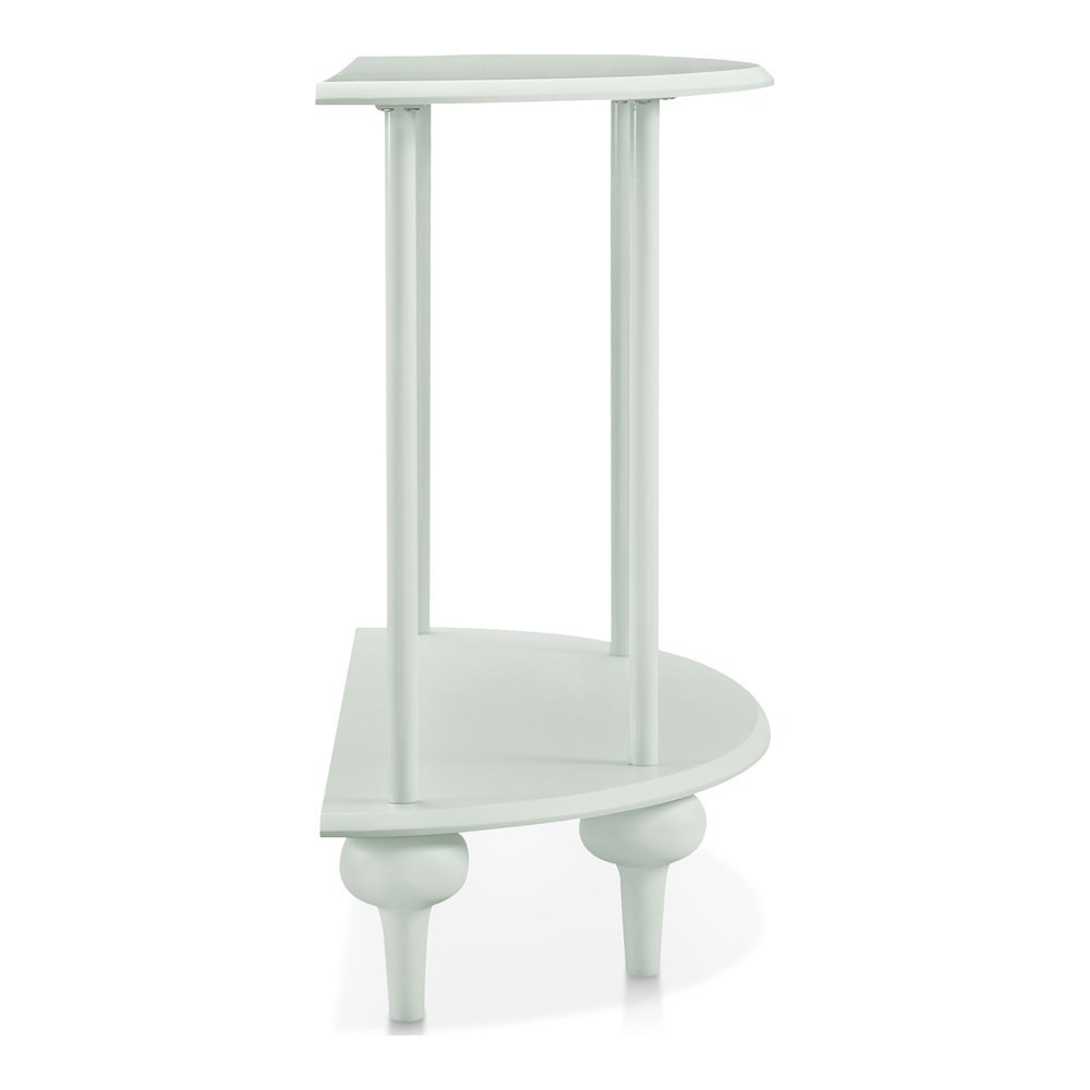 Soela Half Moon Composite Console Table with Shelf