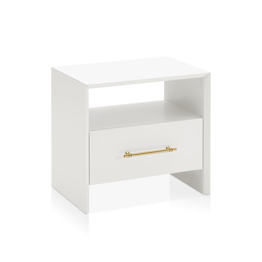 Elvora Modern Wood 1-Drawer and 1-Shelf End Table