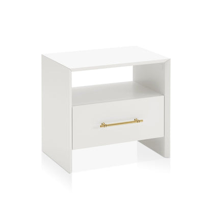 Elvora Modern Wood 1-Drawer and 1-Shelf End Table