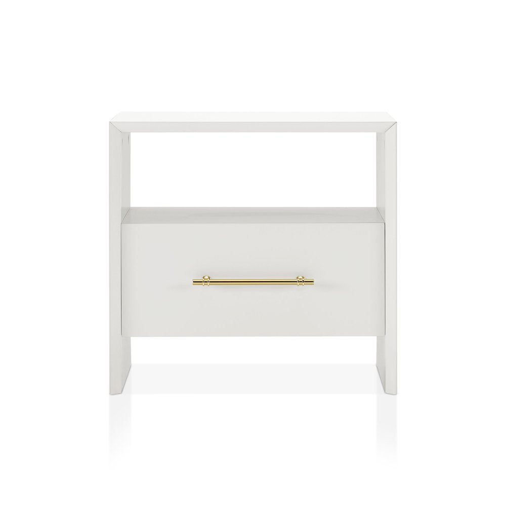 Elvora Modern Wood 1-Drawer and 1-Shelf End Table