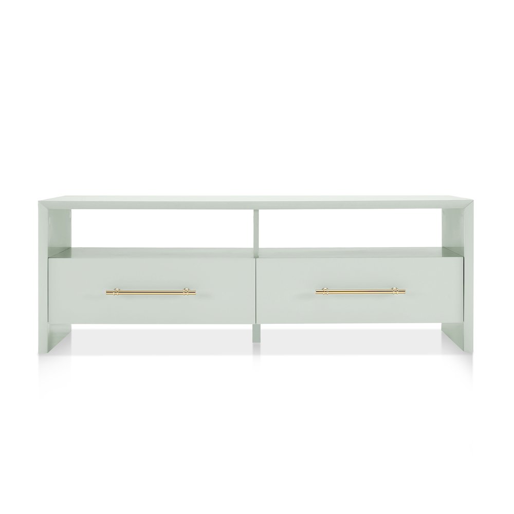 Elvora Modern Wood 2-Drawer and 2-Shelf Coffee Table