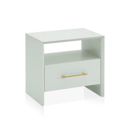 Elvora Modern Wood 1-Drawer and 1-Shelf End Table