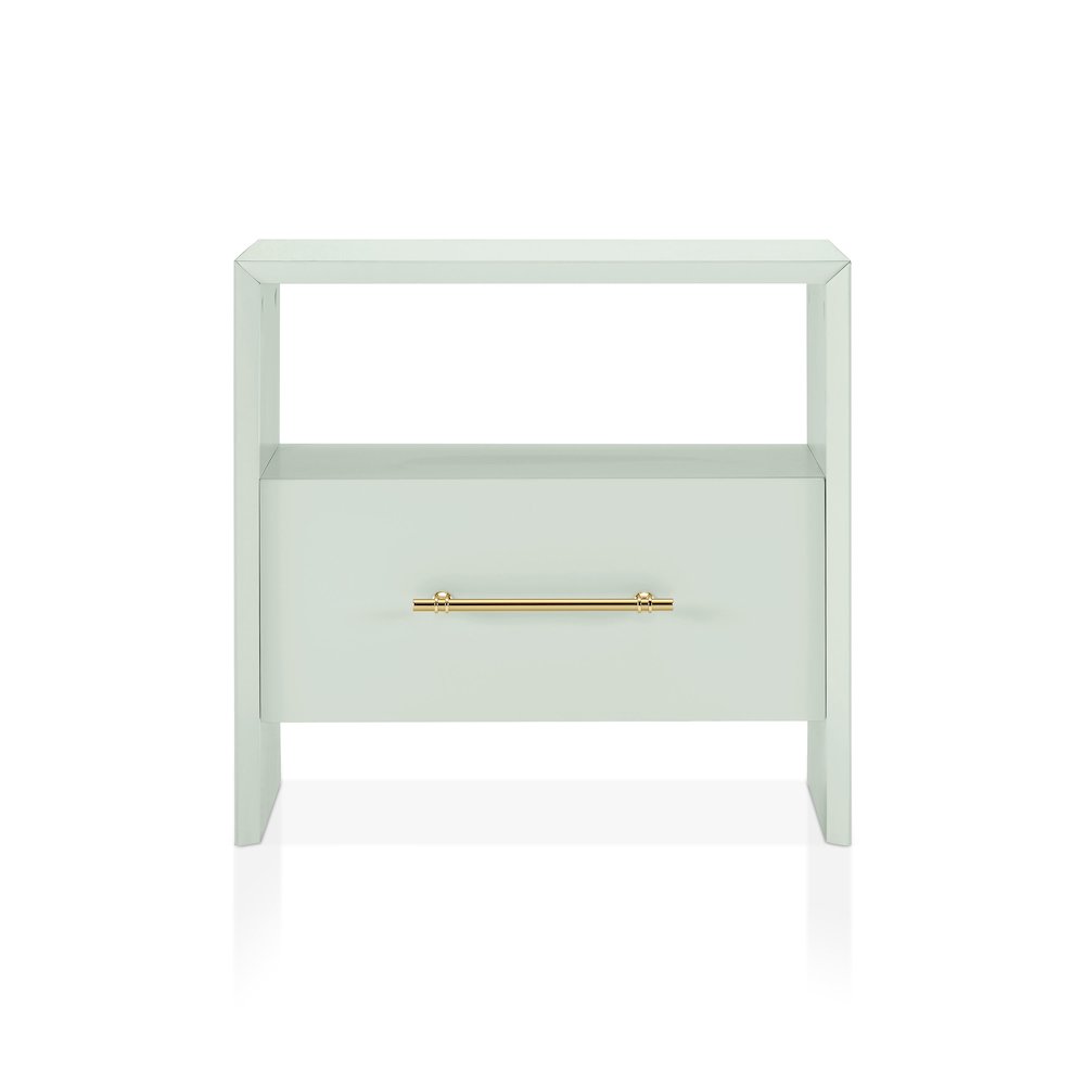 Elvora Modern Wood 1-Drawer and 1-Shelf End Table