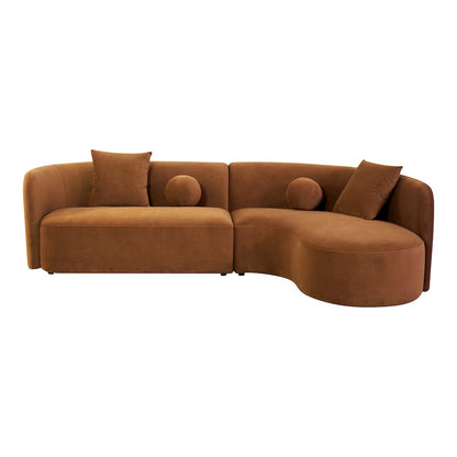 Auen High Density Foam Sinuous Spring Chenille Sectional
