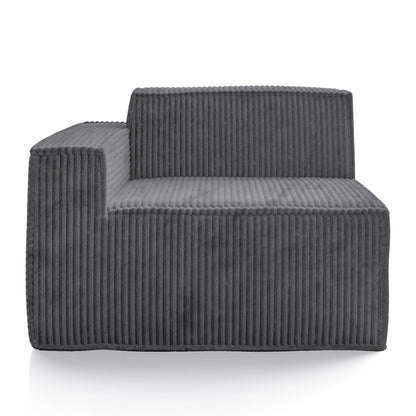 Navir Chenille Foam Left Modular Compressed Sofa Chair