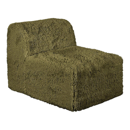 Getty 5-Piece Faux Fur Modular Sectional Sofa with Ottoman