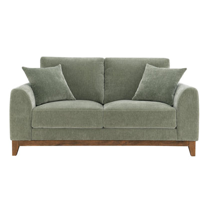Naria 2-Piece Chenille Upholstered Sofa Set with Pillows