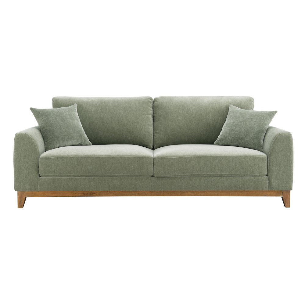 Naria 2-Piece Chenille Upholstered Sofa Set with Pillows