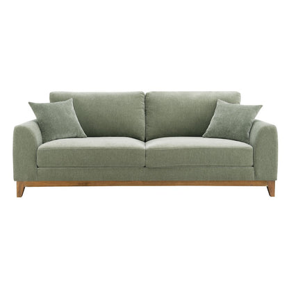 Naria 2-Piece Chenille Upholstered Sofa Set with Pillows