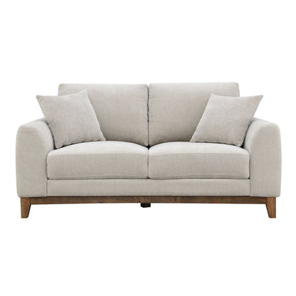 Naria 2-Piece Chenille Upholstered Sofa Set with Pillows